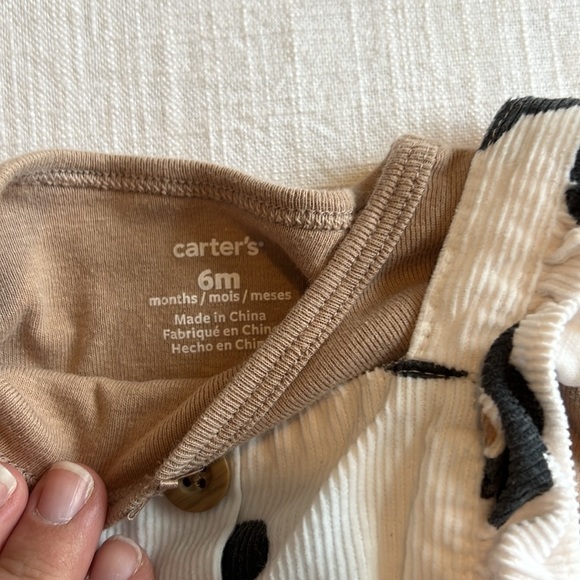 Carters Dress Outfit Set Corduroy Floral Long Sleeve Top 6M - Picture 3 of 8